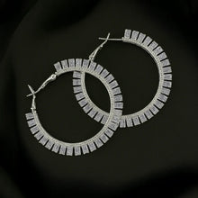 Noor-e-Hala Jhumkay - Silver Crystal Hoop