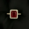 Lal Shehzadi Ring - Ruby in Diamond Frame