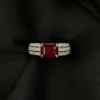 Meher-e-Lal Ring - Slim Ruby Statement Ring