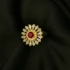 Meherbano Crimson Halo Ring - Ruby Burst Cocktail