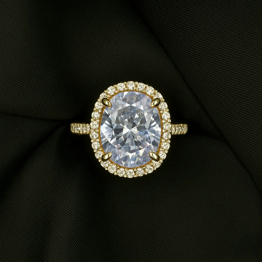 Falaknuma Ring - White Zircon Cocktail Sparkle - Image 2