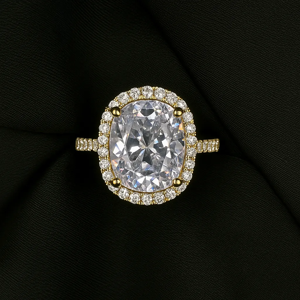 Falaknuma Ring - White Zircon Cocktail Sparkle
