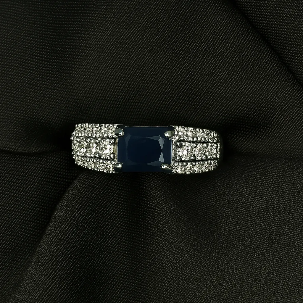 Noor Sapphire Band - Midnight Blue Crystal Harmony - Image 2