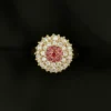 Meherbano Rosette Bloom Ring - Pink & White Luxury