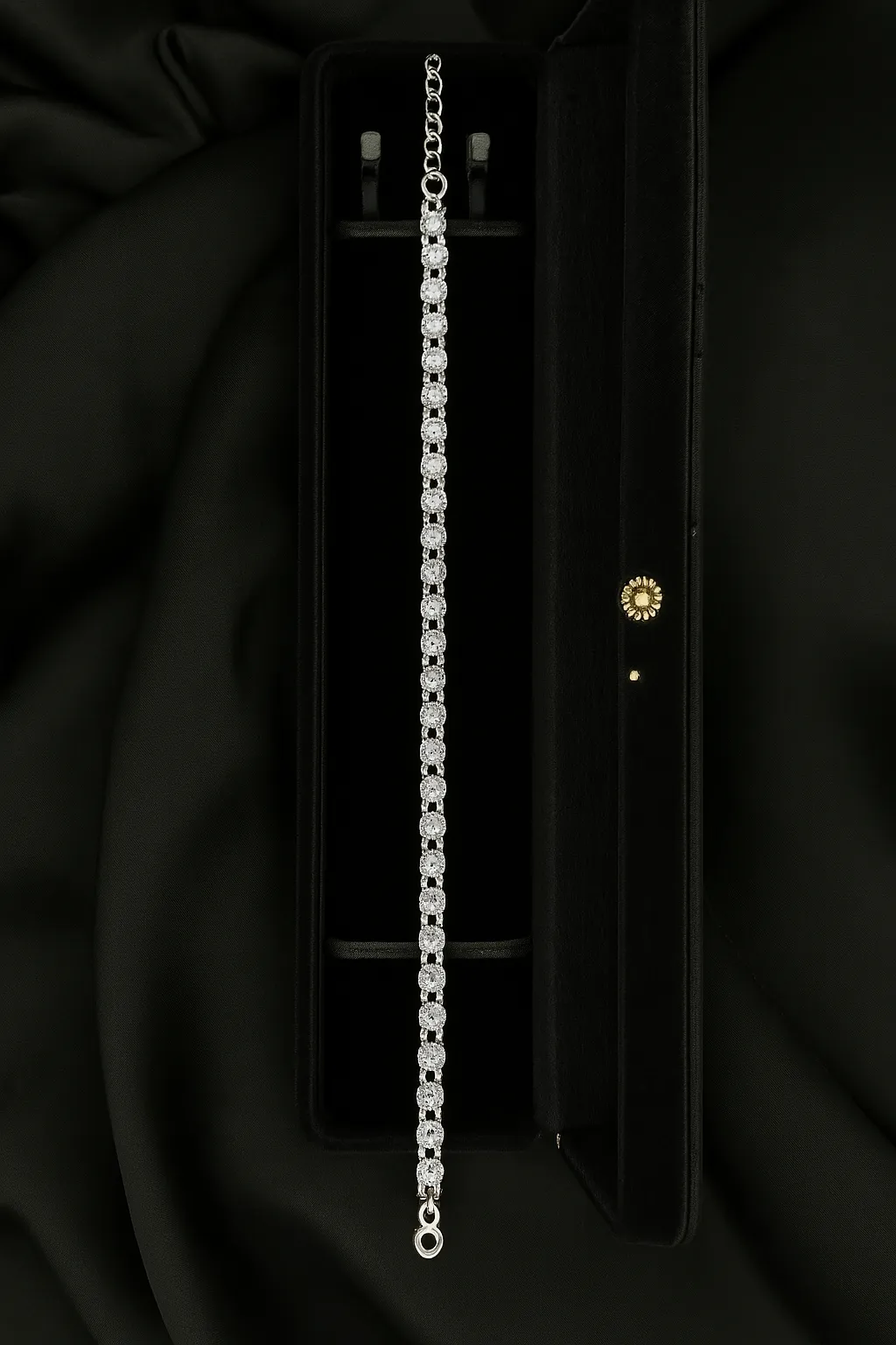 Roshna Payal - Silver Anklet with Crystal Shine - Image 2