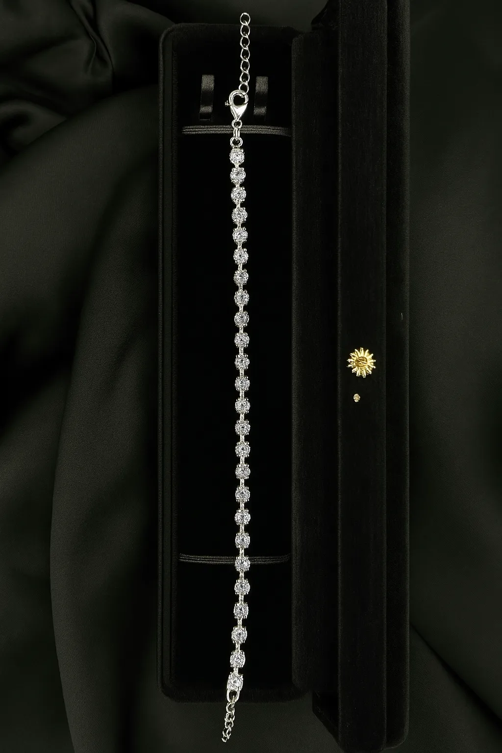 Roshna Payal - Silver Anklet with Crystal Shine