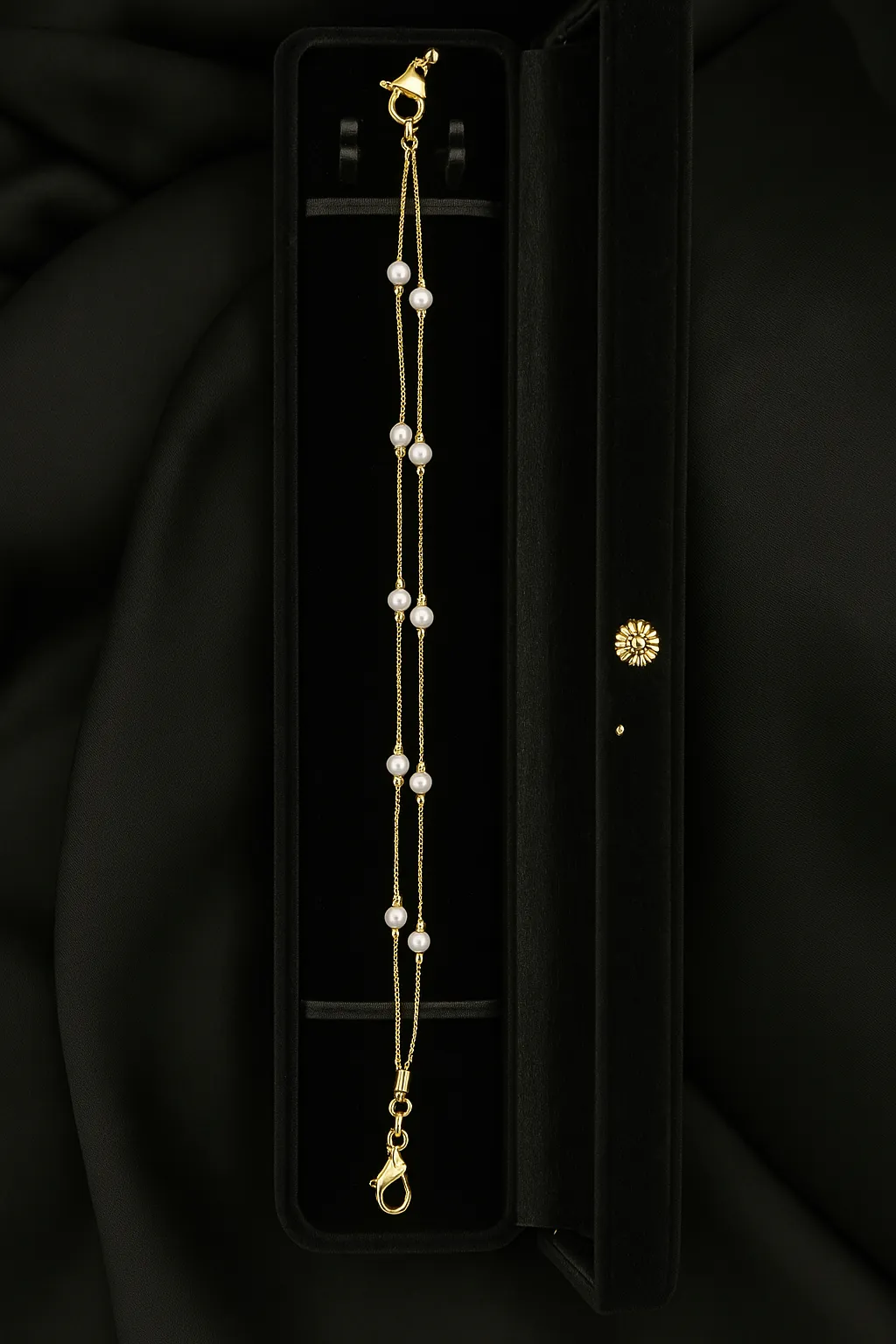 Sheen-e-Moti Payal - Gold Anklet with Pearls